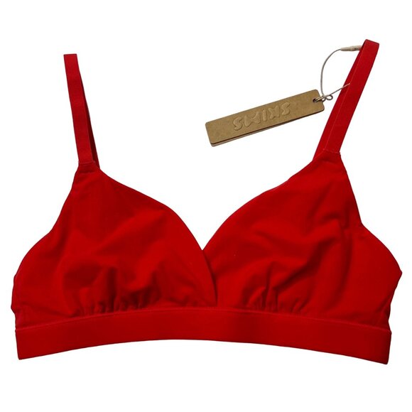 SKIMS Fits Everybody Crossover Bralette + T-String Thong Ruby XXS - Picture 2 of 13